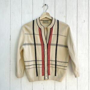 Vintage 1950s Bernhard Altmann Wool Blend Cardigan Sweater Sz XS to S